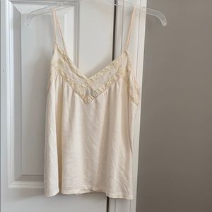 American Eagle Cream Tank top with woven design